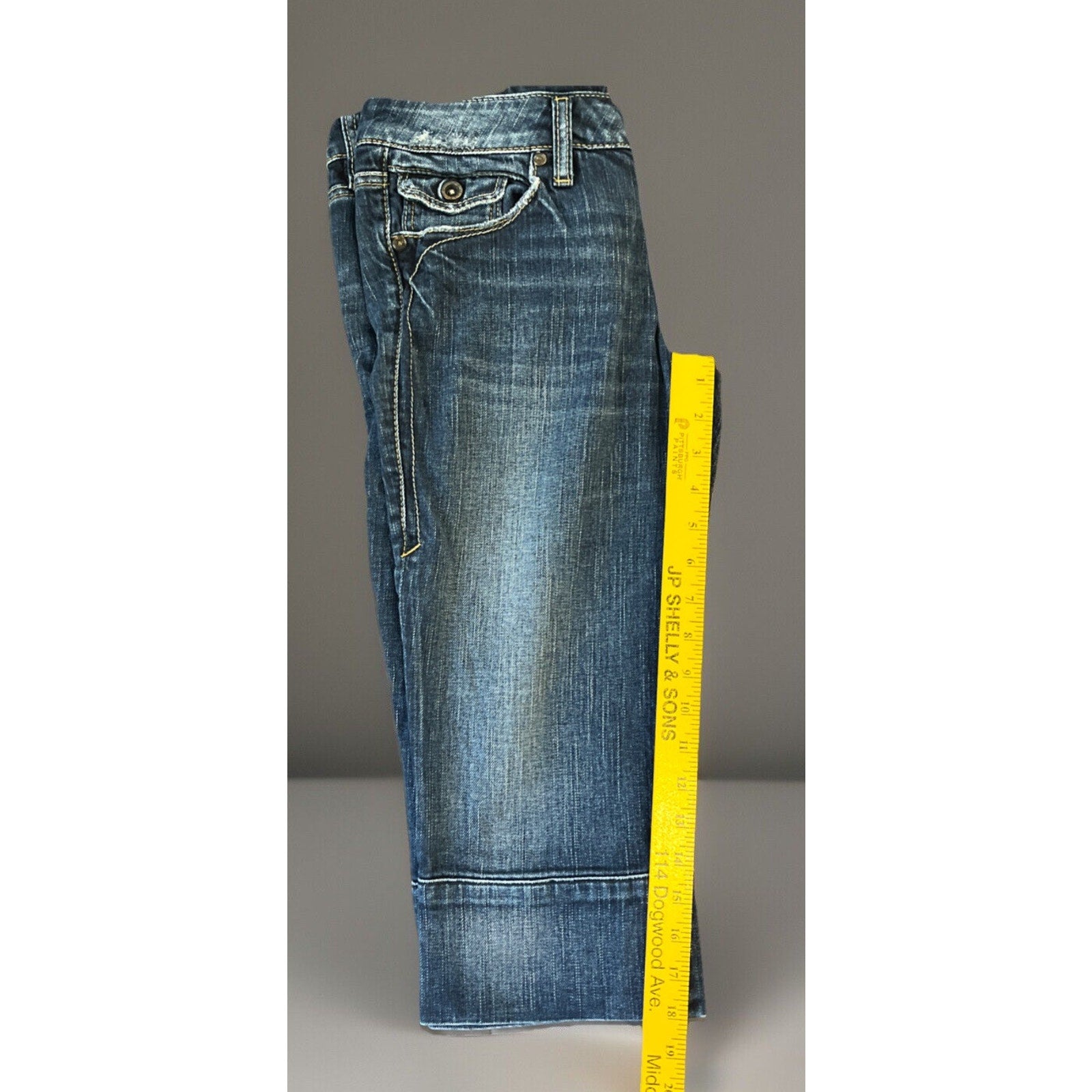 Silver Jeans Women 30 Blue Elyssa Cropped Summer Capri Stretch Dark Pants