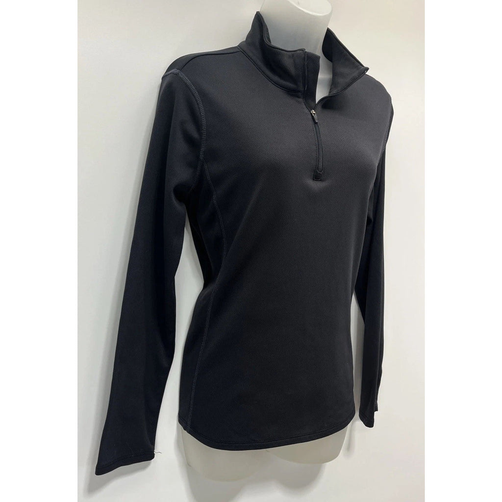 Spyder Dark Grey Quarter Zip Pullover Long Sleeve Shirt Women's Size Large