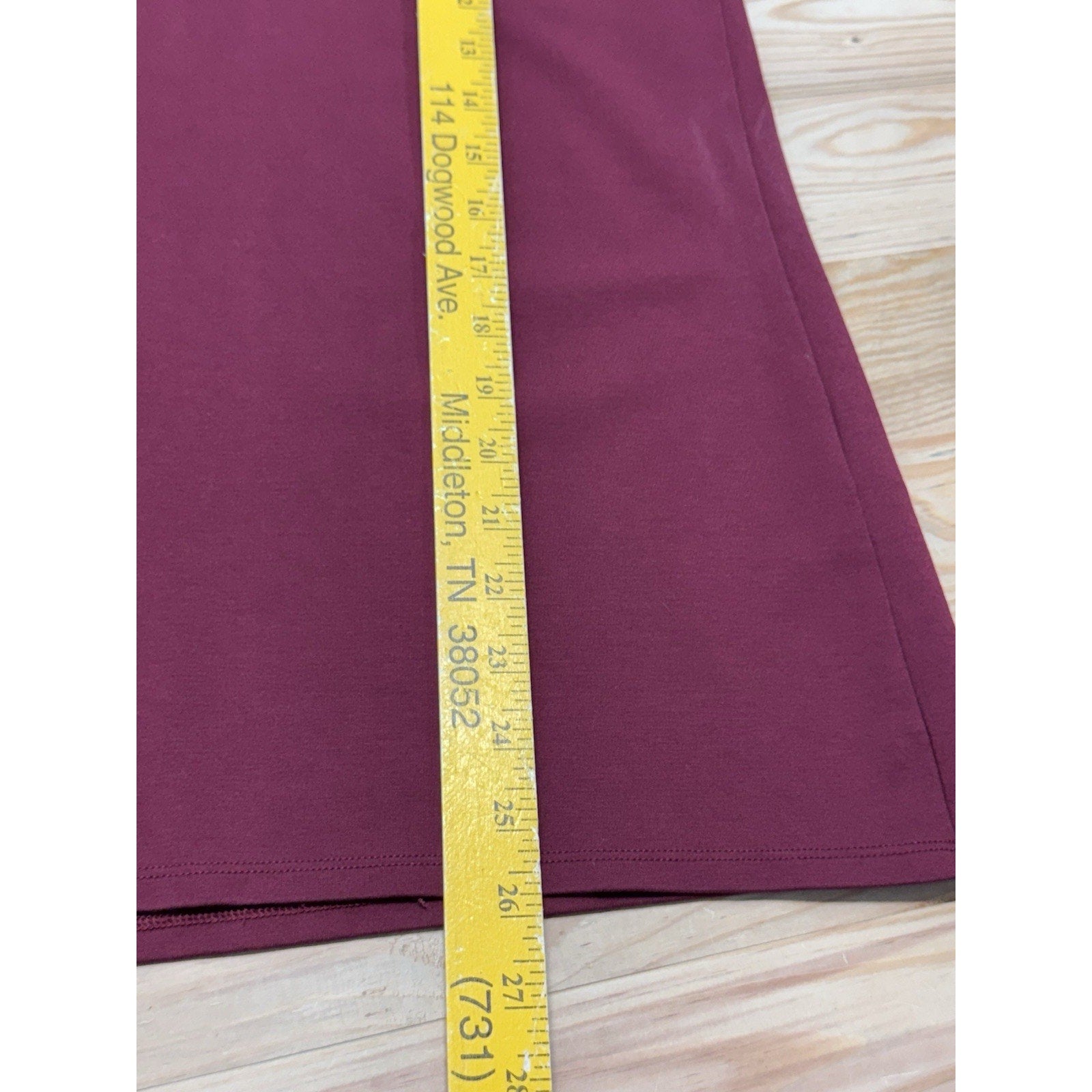 Chicos Top Womens 1 US Medium Burgundy V Neck Tunic Long Sleeve Casual Ladies