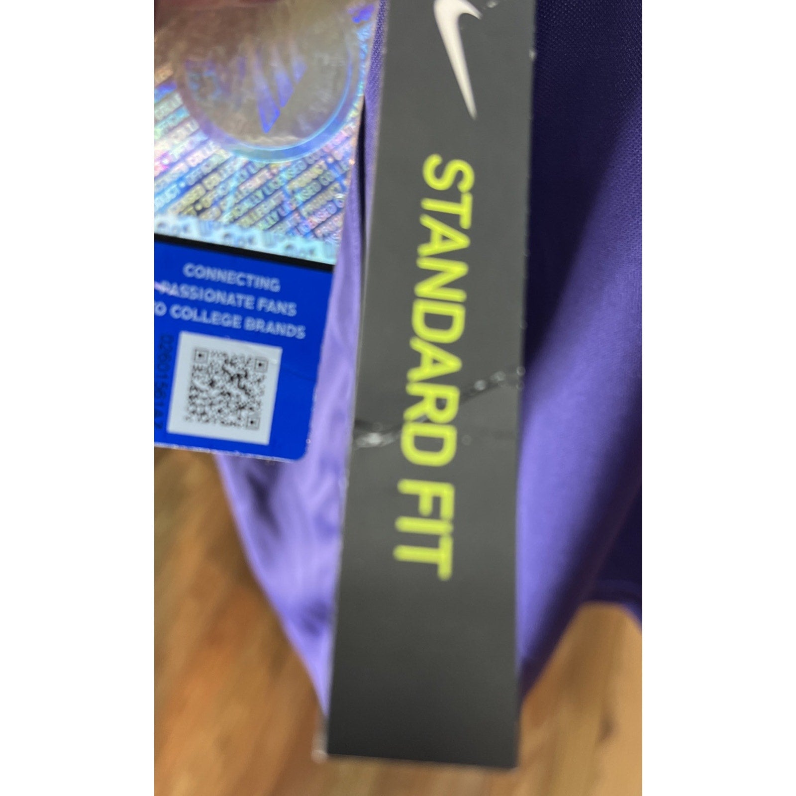 NWT WASHINGTON HUSKIES XL Purple Black NIKE Dri Fit College Football Jersey