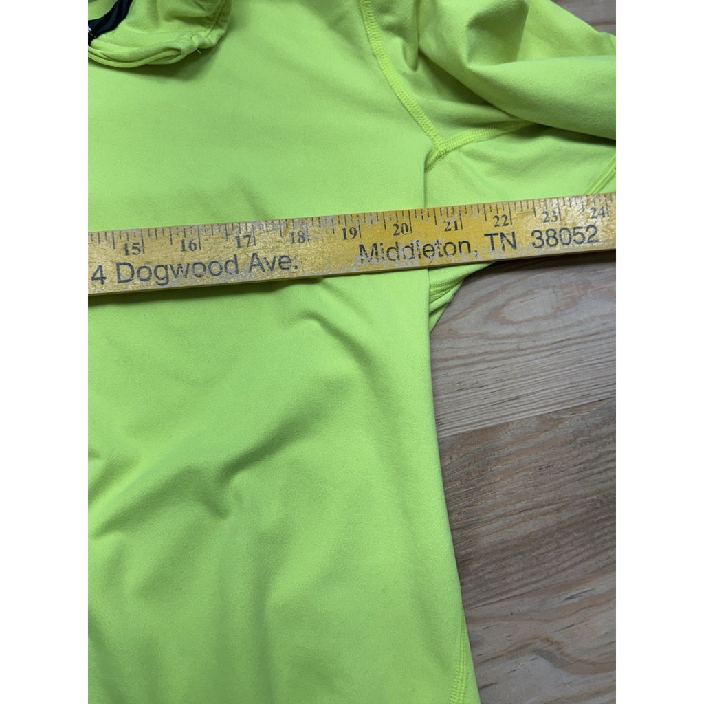 Nike Running 1/4 Zip Jacket Sweatshirt Dri Fit Neon Athletic Mens Sz XL Stains