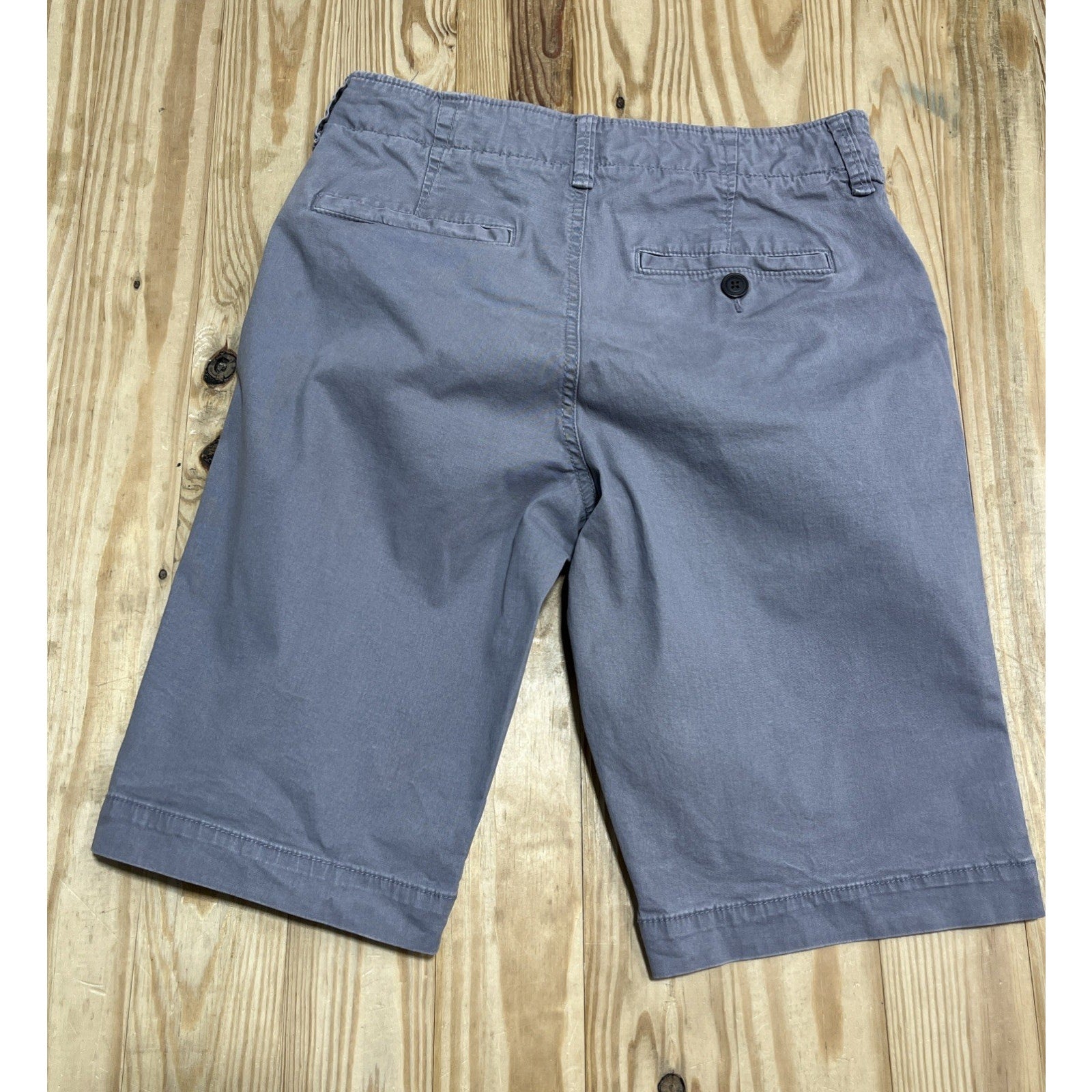 Aeropostale Mens Chino Shorts Gray Size 28 Cotton Blend Slash Pockets