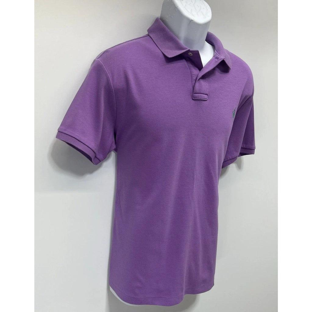 Polo Ralph Lauren Custom Fit Shirt Mens Large Purple Polo Pull Over Short Sleeve
