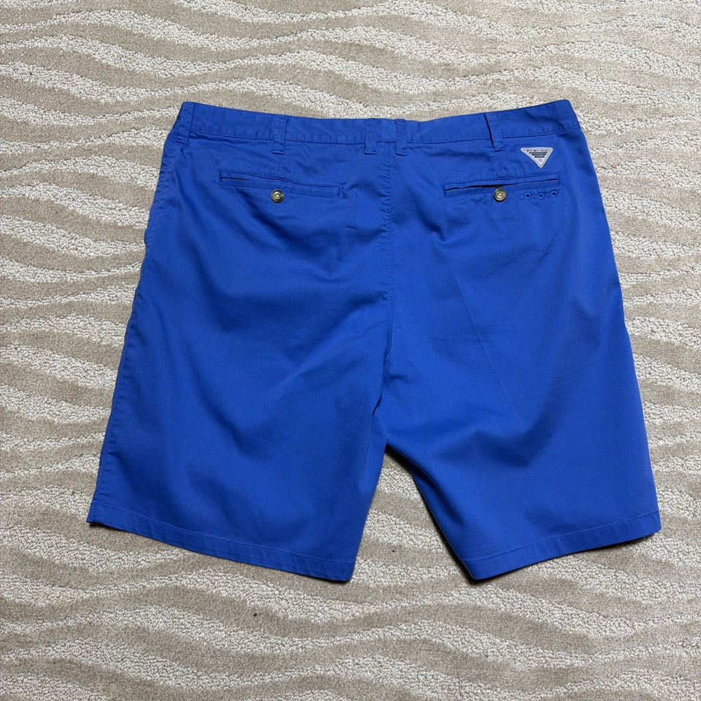 Columbia Shorts Mens PFG Performance Fishing Gear Blue Regular Fit 40x10”