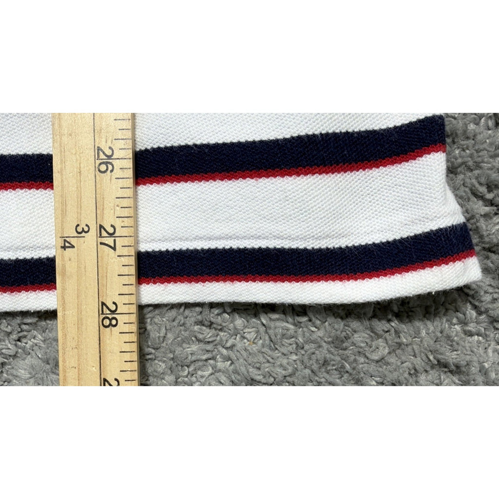 Vtg Lauren Ralph Lauren Polo Shirt M Striped Short Sleeve Crest Logo Made USA