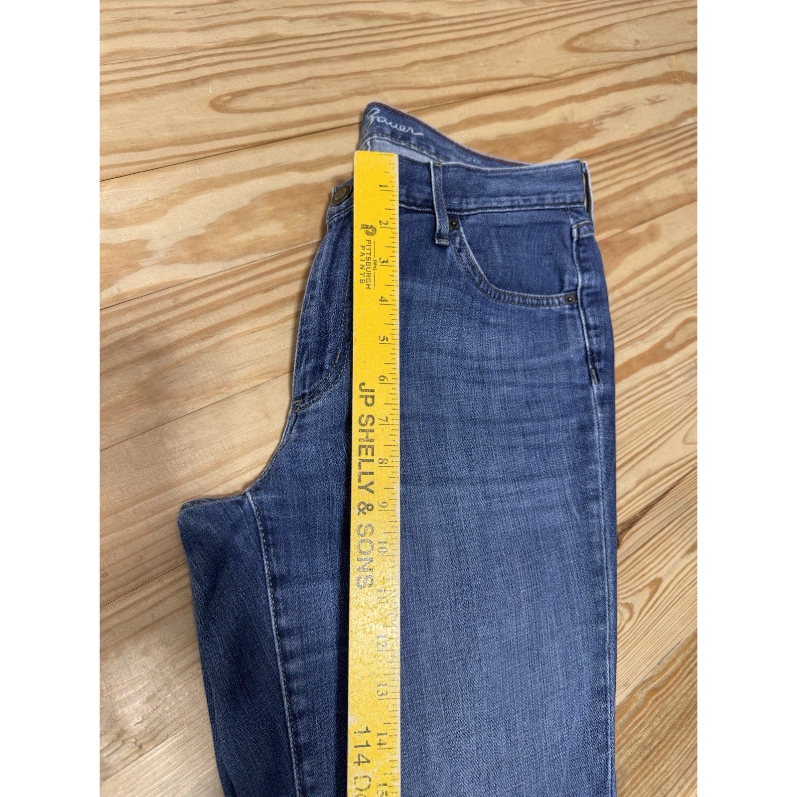 Eddie Bauer Jeans Blue Denim Boyfriend Slim Straight Leg Stretch Women’s T8