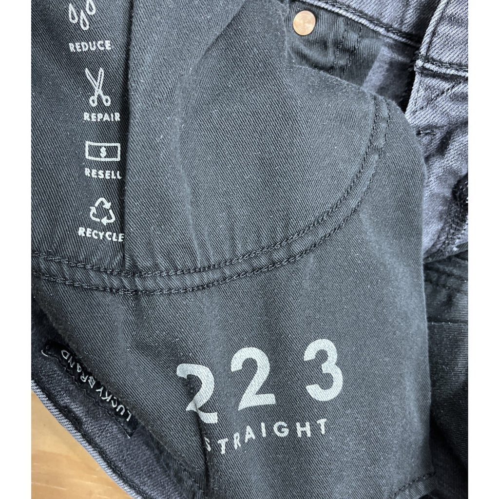 Lucky Brand 223 Straight Men’s 34x36 Black Jeans