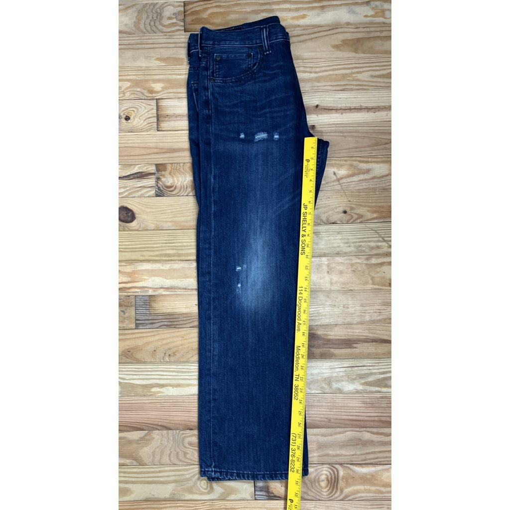 Levis Jeans Mens 33x32 (Fits 33x31) Blue 569 Loose Straight American Dark Denim