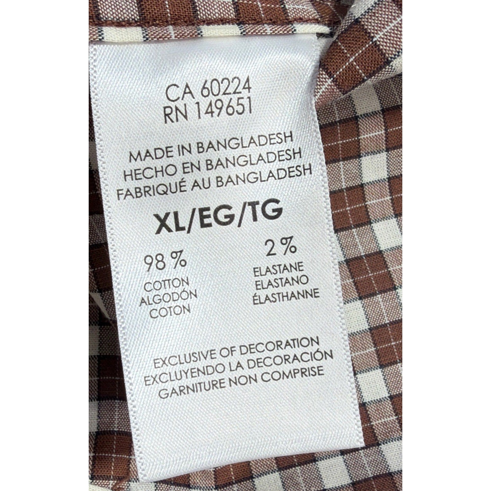 Bonobos Dress Shirt Auburn Plaid Casual Button Up Mens Size XL NWT Stretch