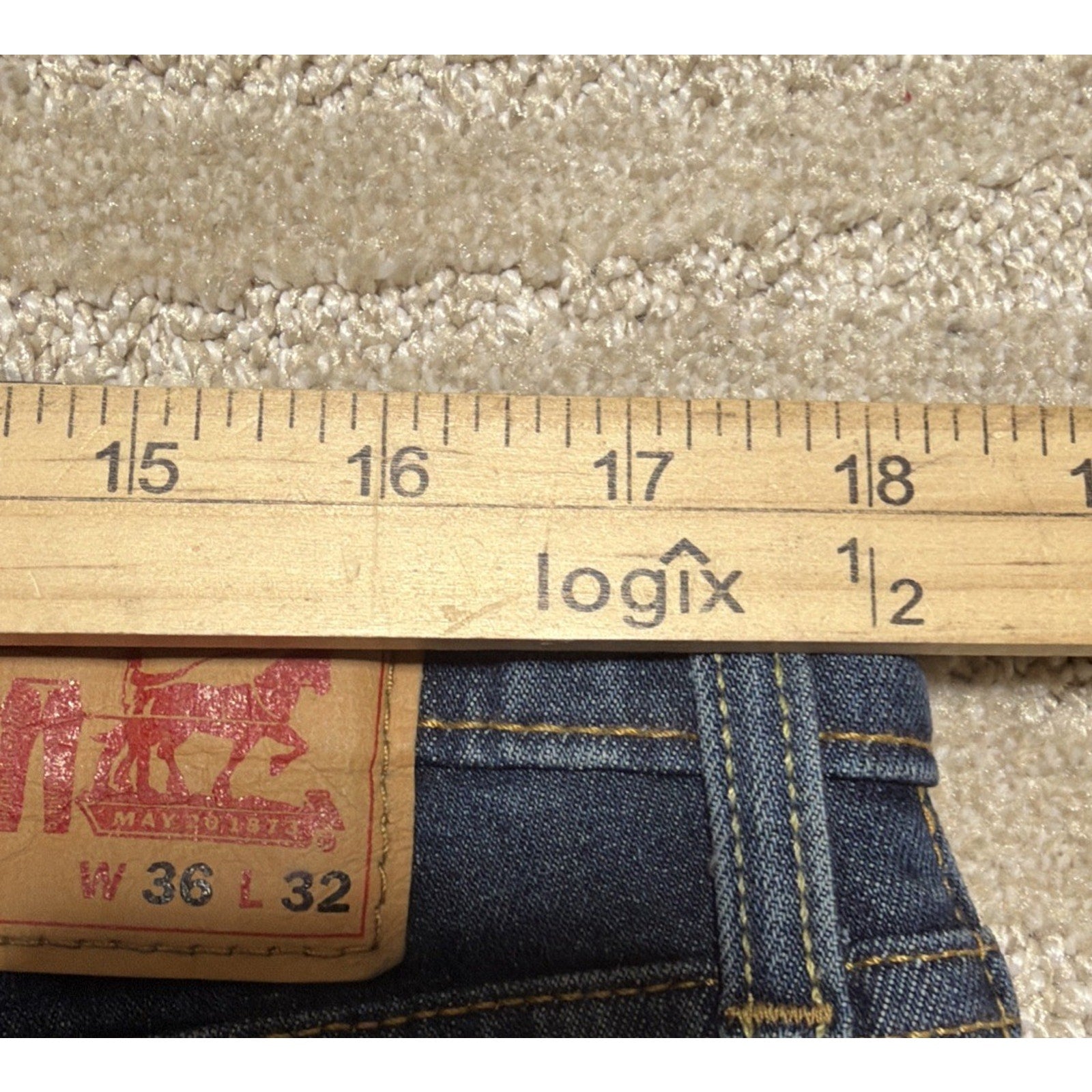 Levi’s 512 Slim Taper Stretch Denim Jeans Men’s Size 36x32 NWT