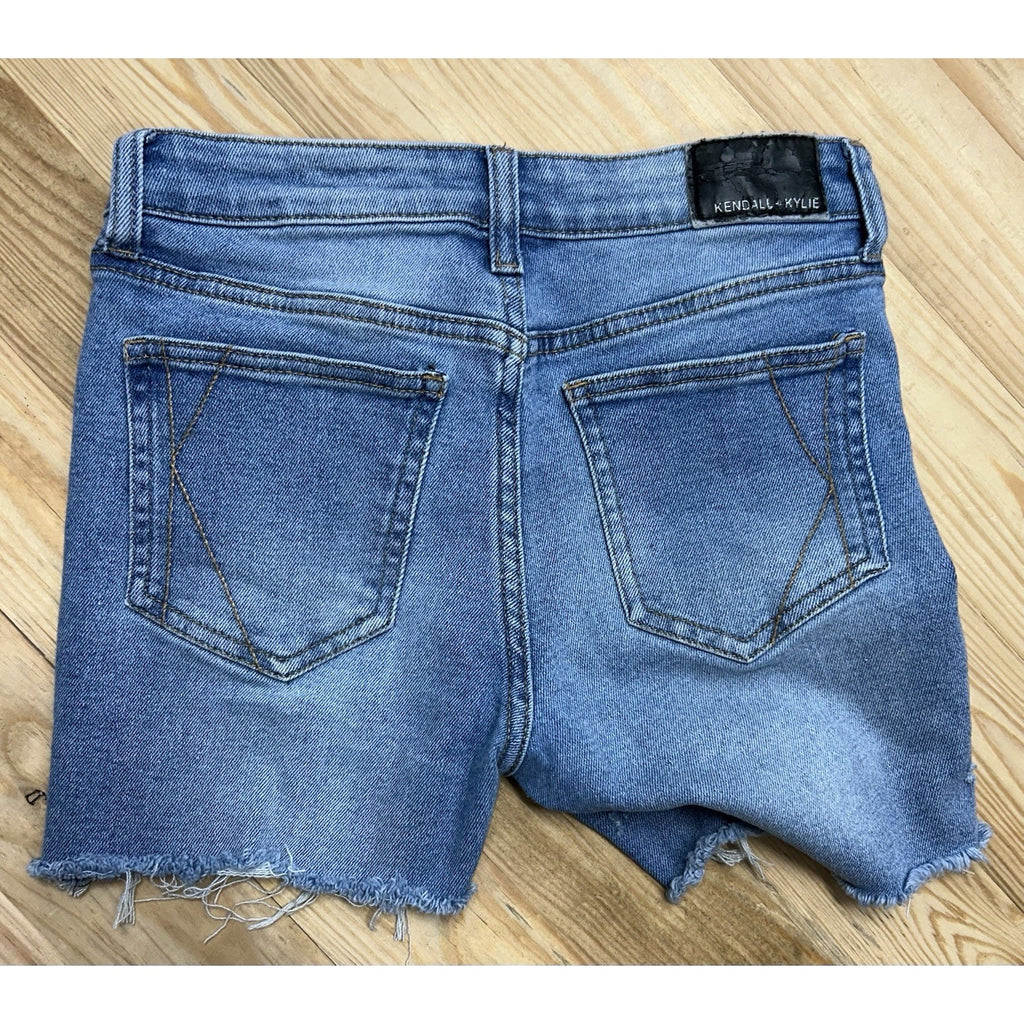 Kendall + Kylie Women's Size 3/26 The Boyfriend Bermuda Dark Wash Jean Shorts.