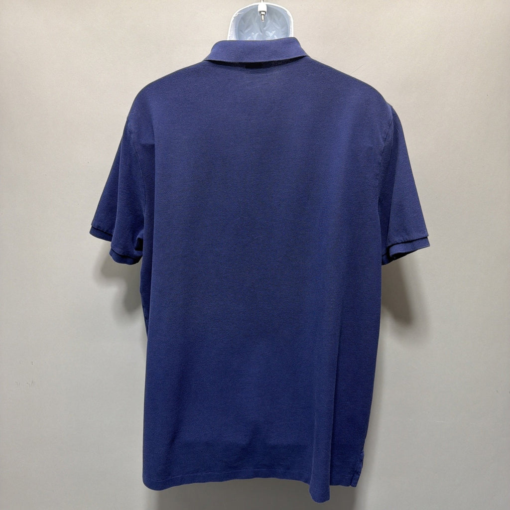 Ralph Lauren Polo Shirt Men's XL Classic Fit Blue Red Pony Short Sleeve Preppy