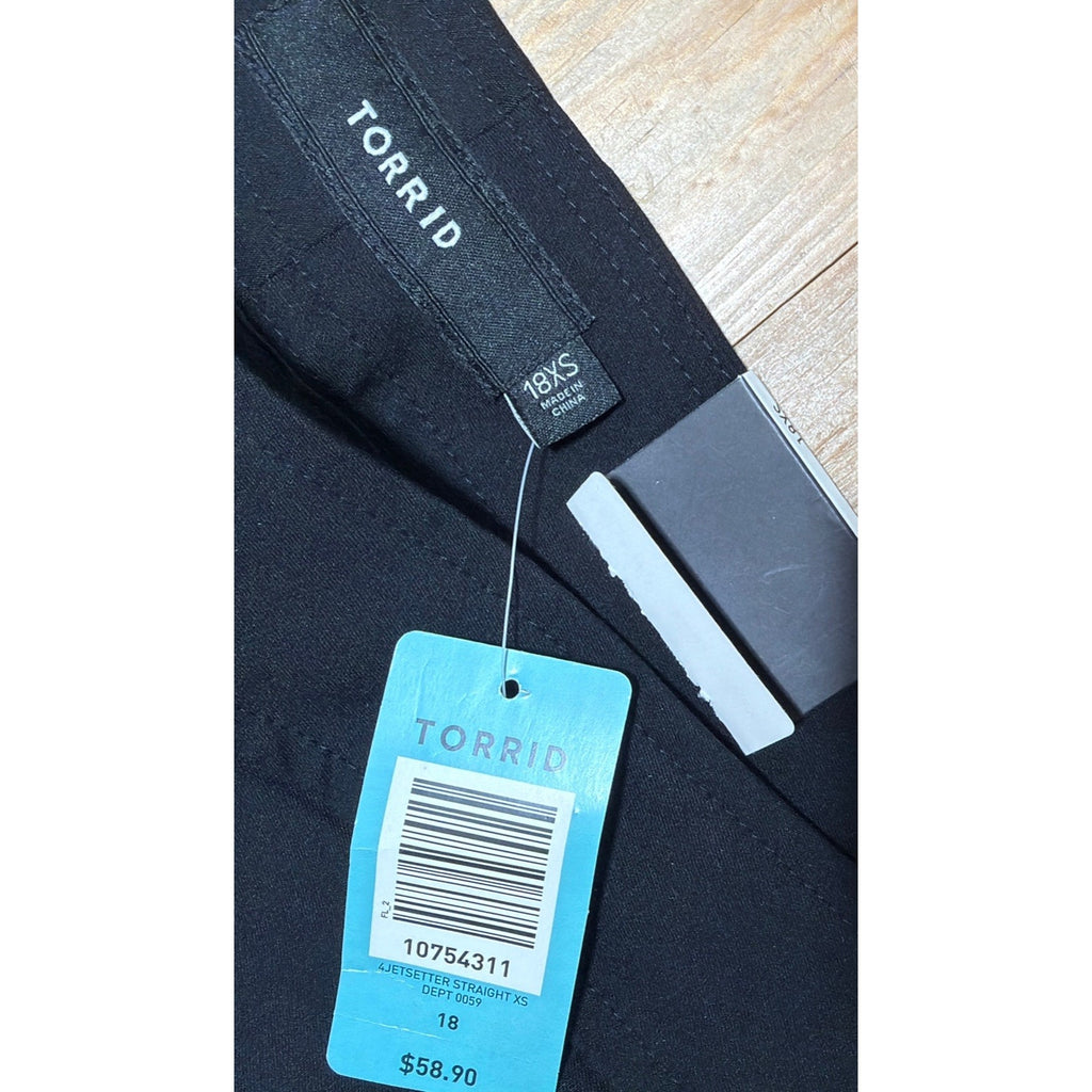 Torrid Dress Pants Womens 18 Black Rayon Stretch High-Rise Casual NWT