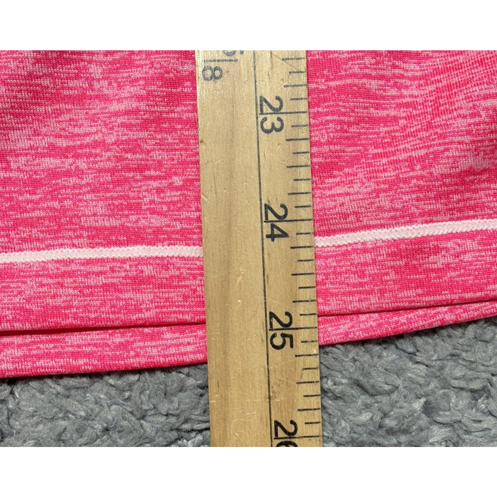 Under Armour Women's Semi Fitted Pink HeatGear Long Sleeve 1/2 Zip Pullover Sz S