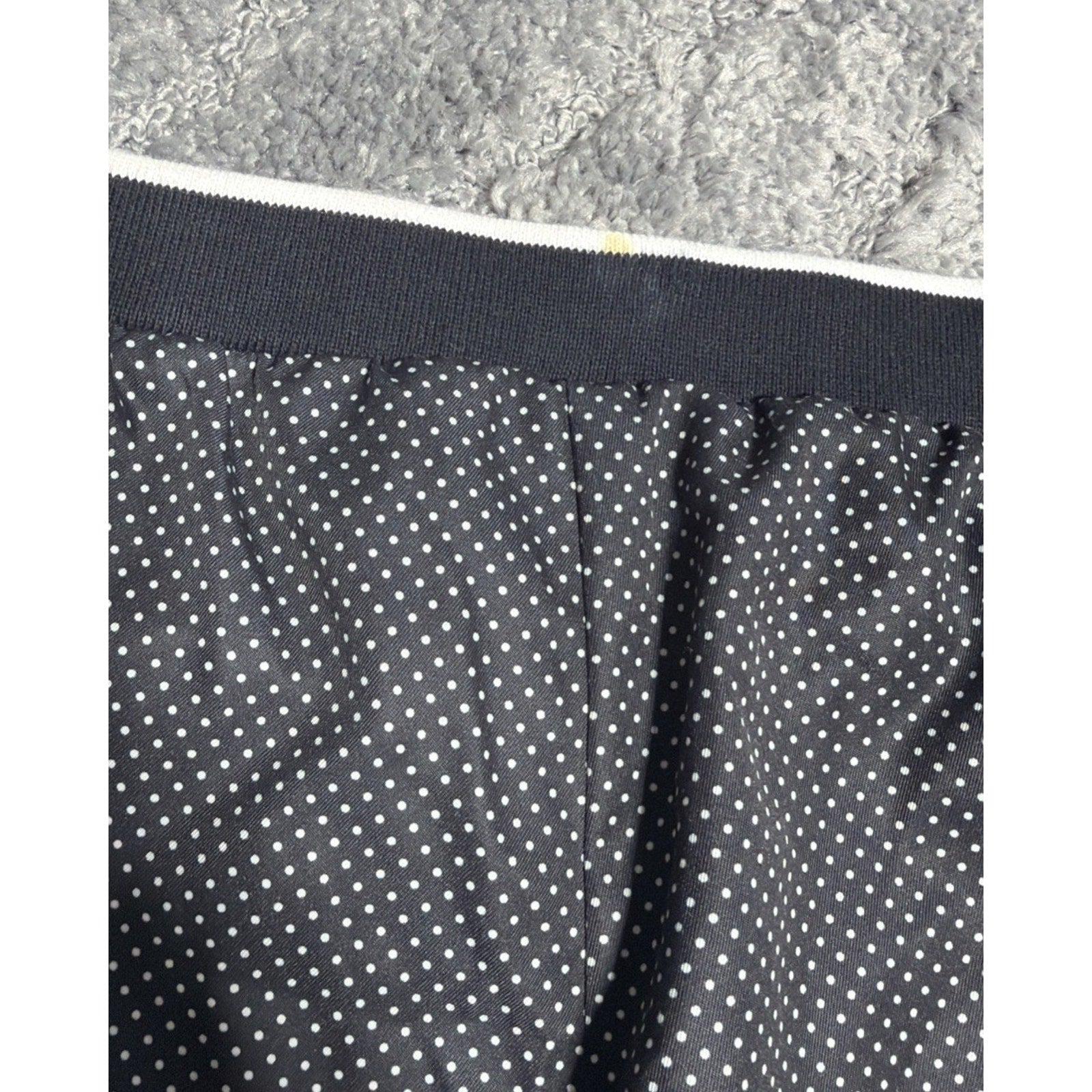 Sag Harbor Sport Activewear Pants Womens 1X Black Polka Dot Elastic Waist New