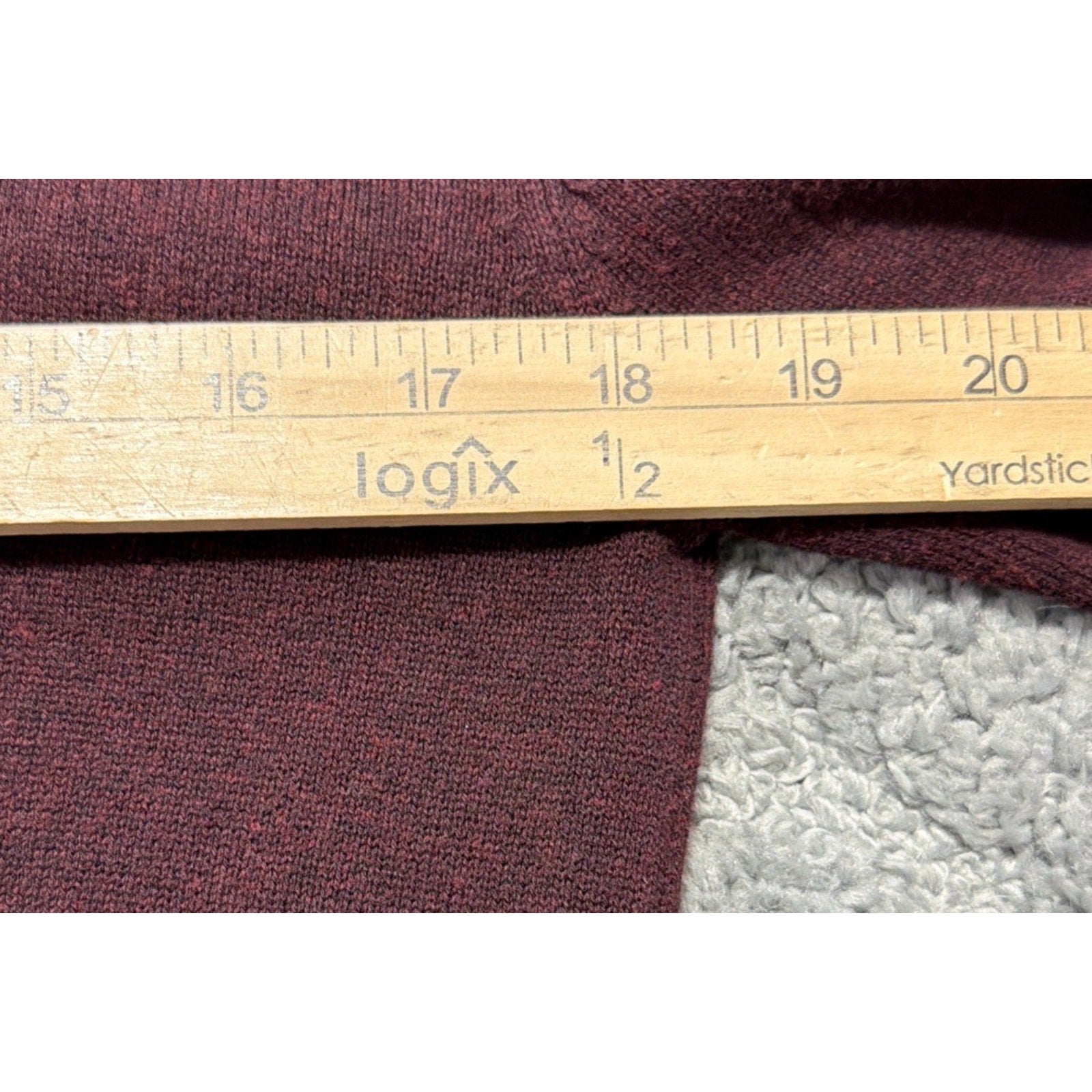 Roundtree & Yorke Sweater Mens S Maroon 1/4 Zip Pullover Preppy Casual