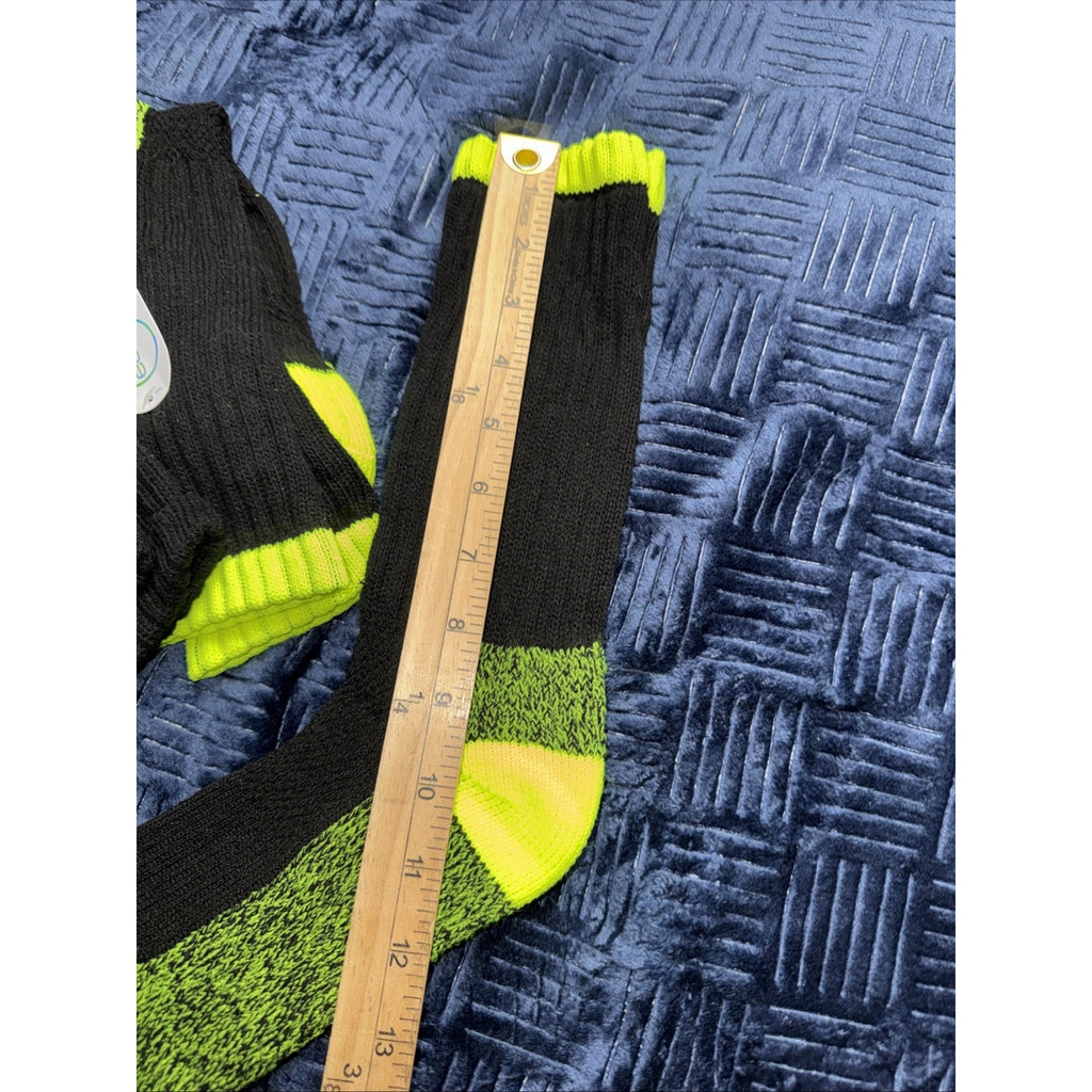 4x Pairs HI VIS SOCKS Workwear Work Safety Tradie High Visibility Fluro - Yellow
