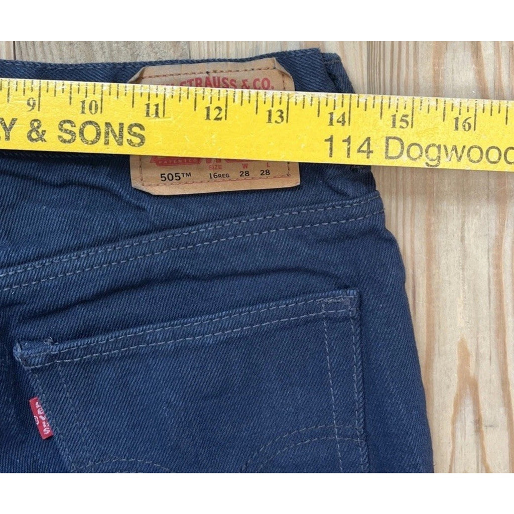 Levi's 505 Regular Fit Overdyed Jeans Men's 28x28 Dark Blue Denim