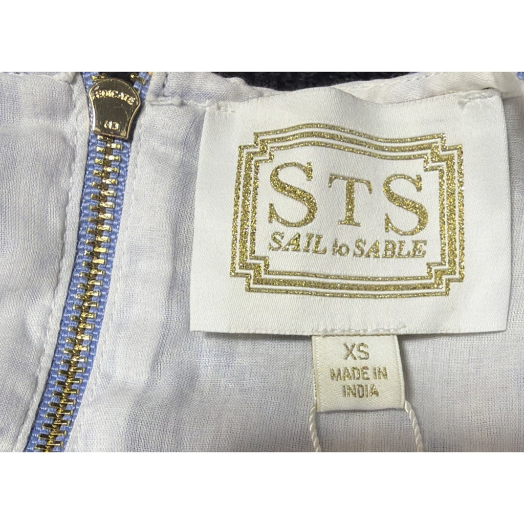 NWT STS Sail to Sable White Hydrangea Embroidered Shift Dress XS $218