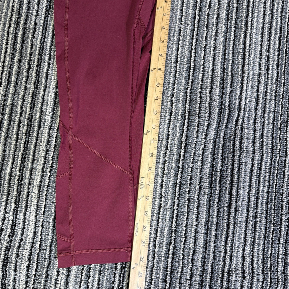 LULULEMON PACE RIVAL CROP LEGGINGS WOMENS 4 RUBY WINE CROPPED 22" BURGUNDY LULU