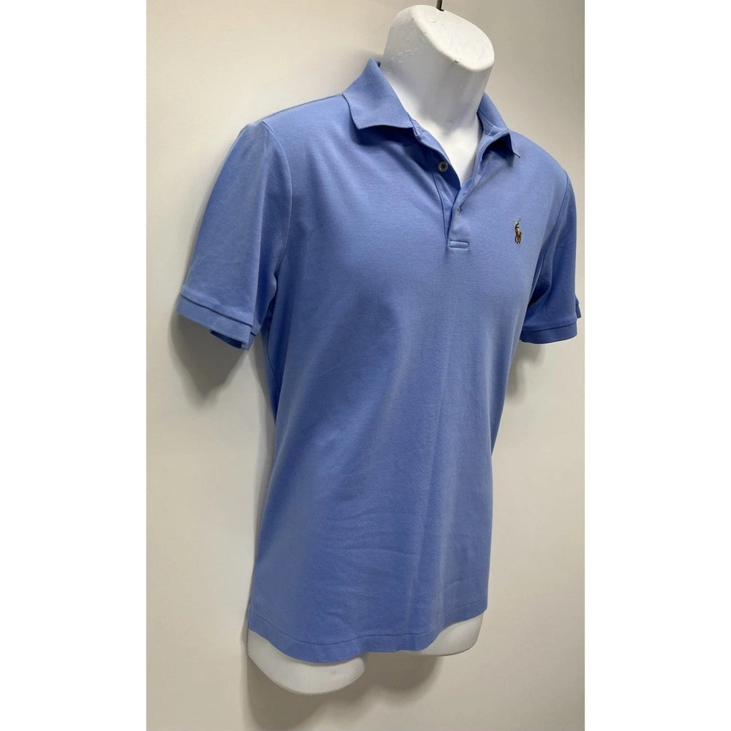Polo Ralph Lauren Men's Blue Classic-Fit Soft Short-Sleeve Pony Logo Shirt S