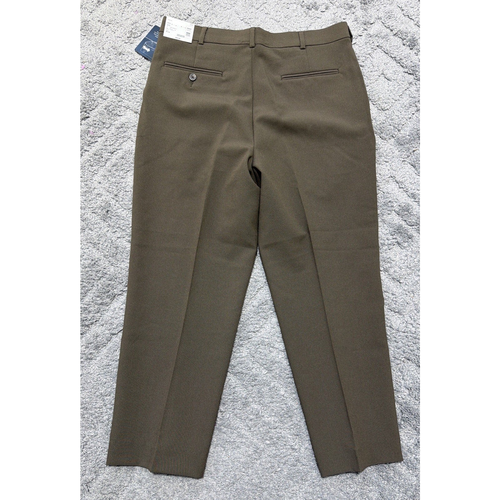 David Taylor Heather Tan Flexslax Waistband Men's 40 x 27 Pants NWT Measure 35”