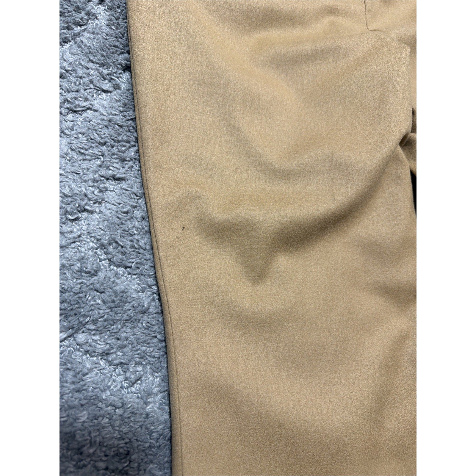 New Talbots Heritage Sz 10 Tan Italian Wool Lined Wide Leg Pants Office Mid Rise