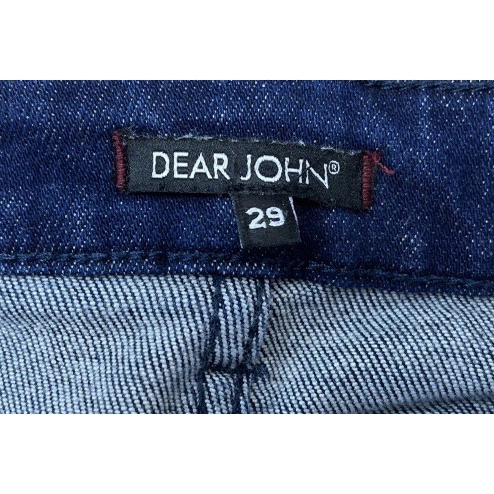 Dear John American Classic Cotton Blend Skinny Dark Wash Blue Denim Jeans Sz 29