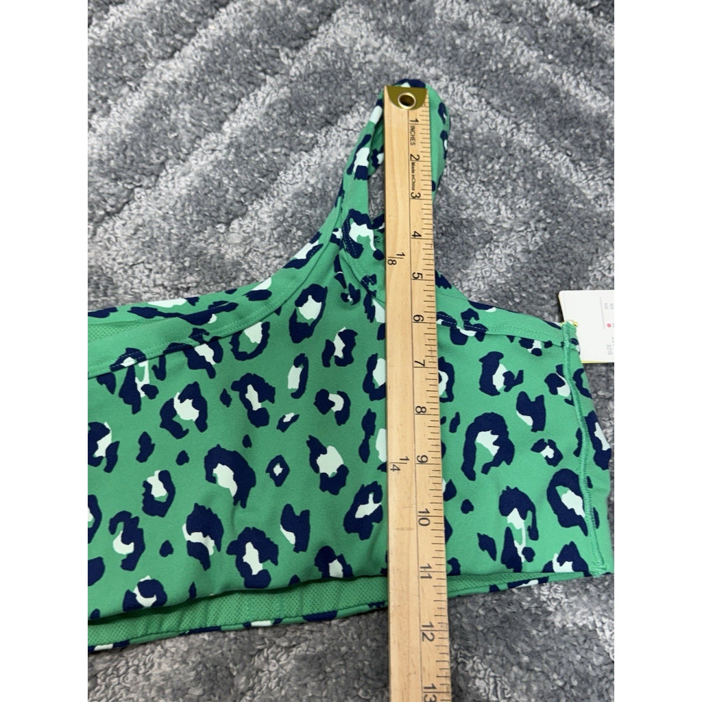 NWT All in Motion Brushed Sculpt Asymmetrical Green Sports Bra Size Large