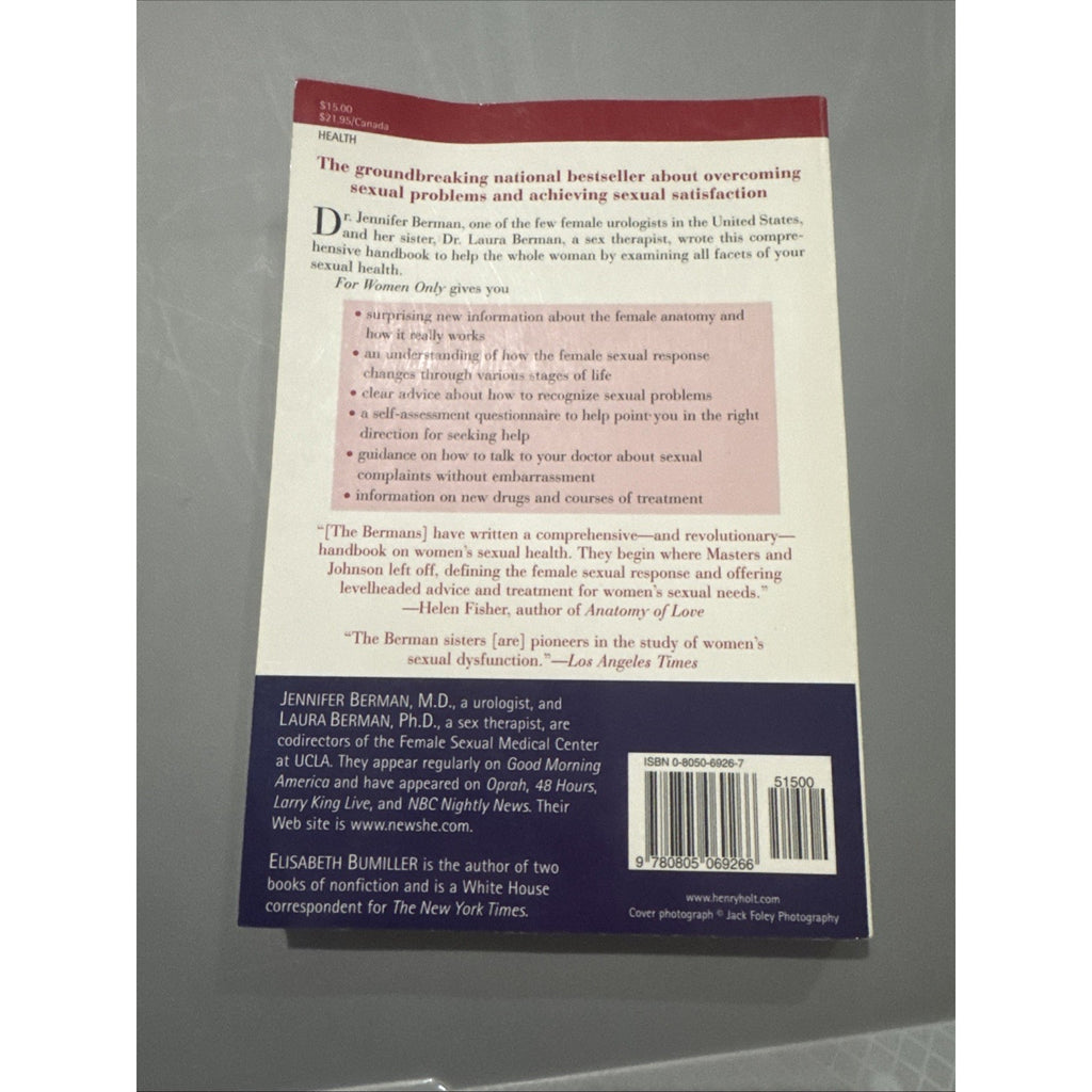 For Women Only : A Revolutionary Guide to Reclaiming Your Sex Life by Berman