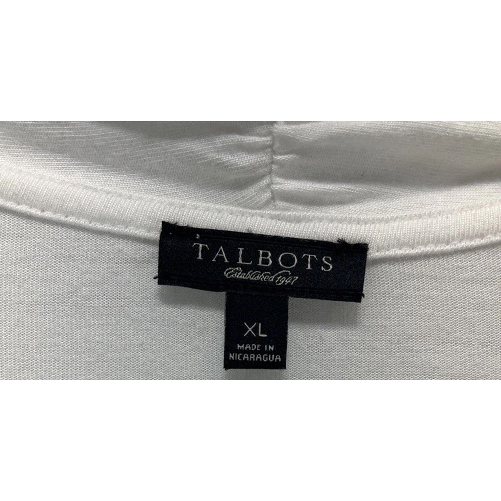Talbots Collared Cardigan Sweater Size:XL Rayon Long Sleeve White