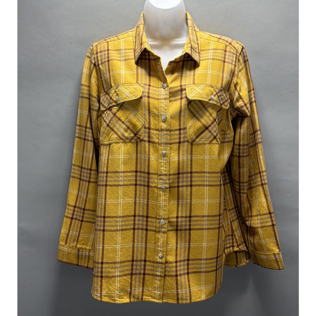 Eddie Bauer Shirt Womens PL Outdoor Top Long Sleeve Button Up Flannel Western