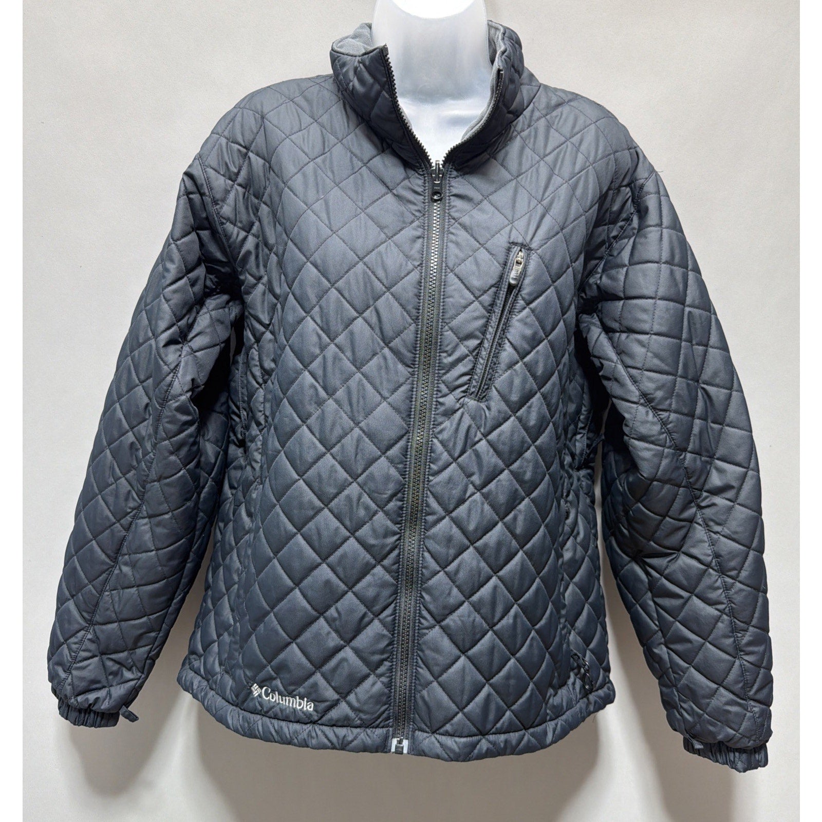 Columbia Quilted Puffer Insulated Jacket Womens XL Black Outdoor Performance Zip