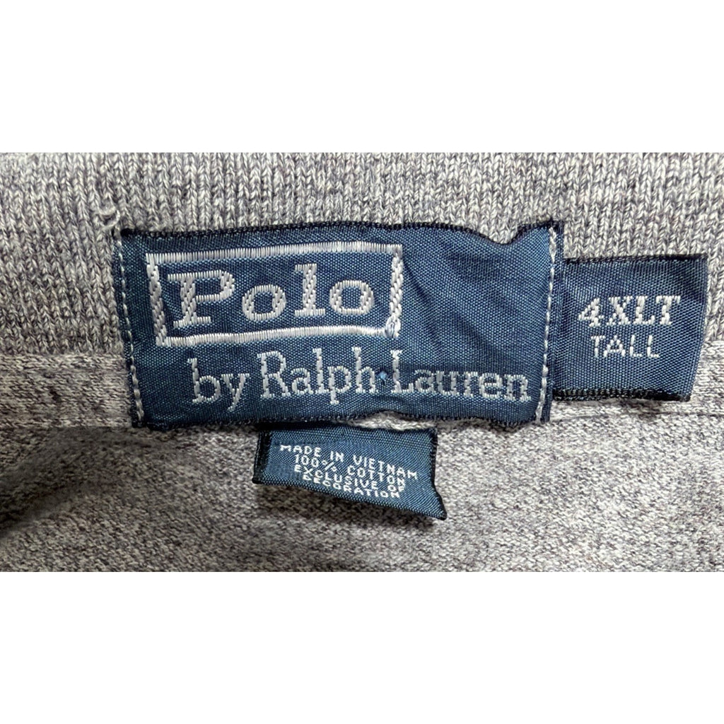 Polo Ralph Lauren Shirt Mens 4XLT Gray Embroidered Logo Casual Preppy Golf