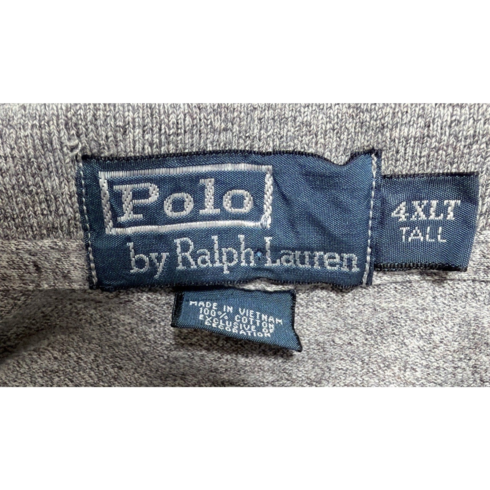 Polo Ralph Lauren Shirt Mens 4XLT Gray Embroidered Logo Casual Preppy Golf