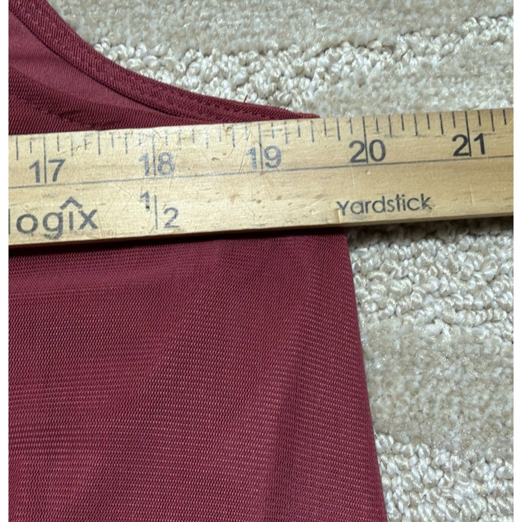 Altar’d State Burgundy Crochet Lace Swing Dress Boho Sleeveless Women’s L