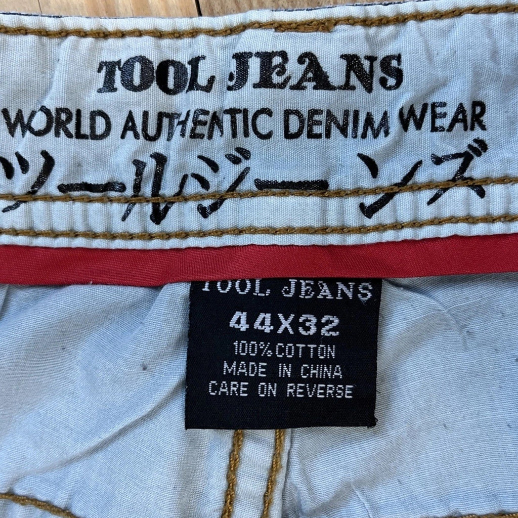 Vintage Y2K Tool Jeans Men’s 44x32 Baggy Distressed Straight Grunge Faded Blue