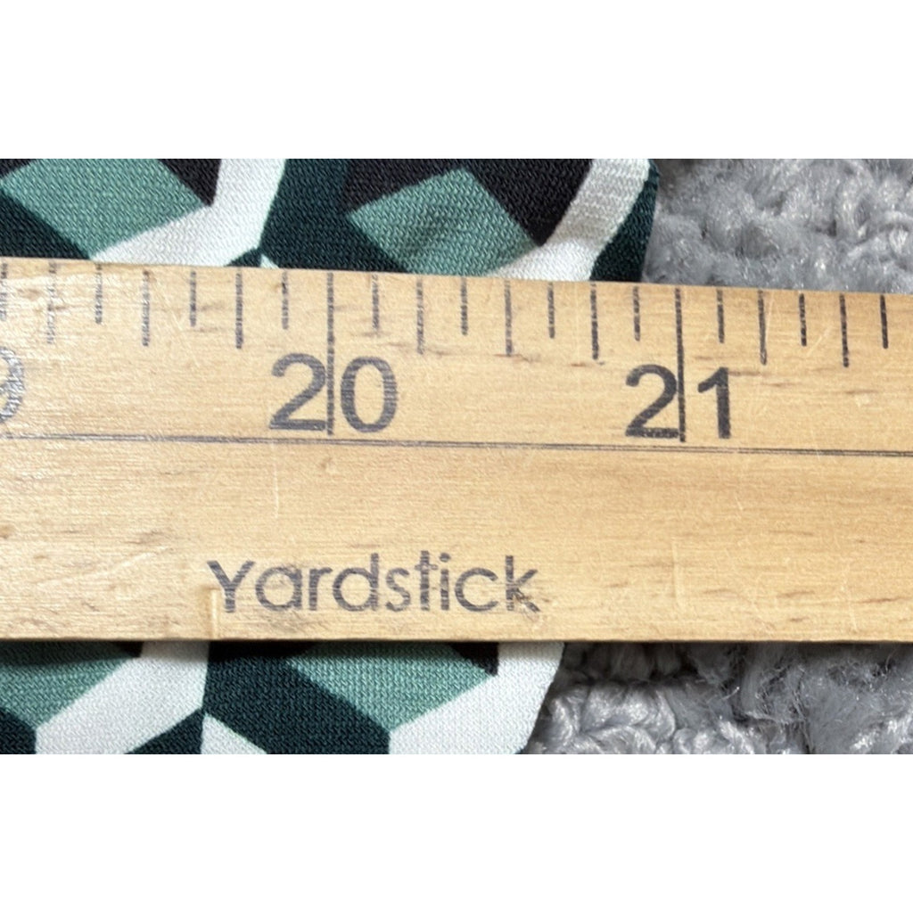 Calvin Klein Womens Size Large Geo Print 3/4 Sleeve Blouse Career Casual New