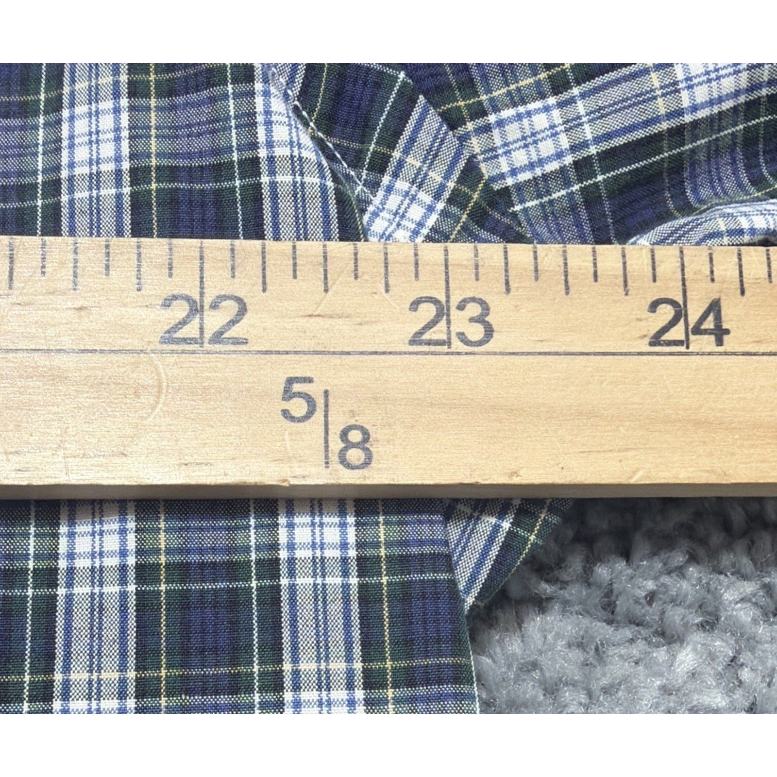 Polo Ralph Lauren Mens Plaid Classic Fit Poplin Shirt Made In Hong Kong M