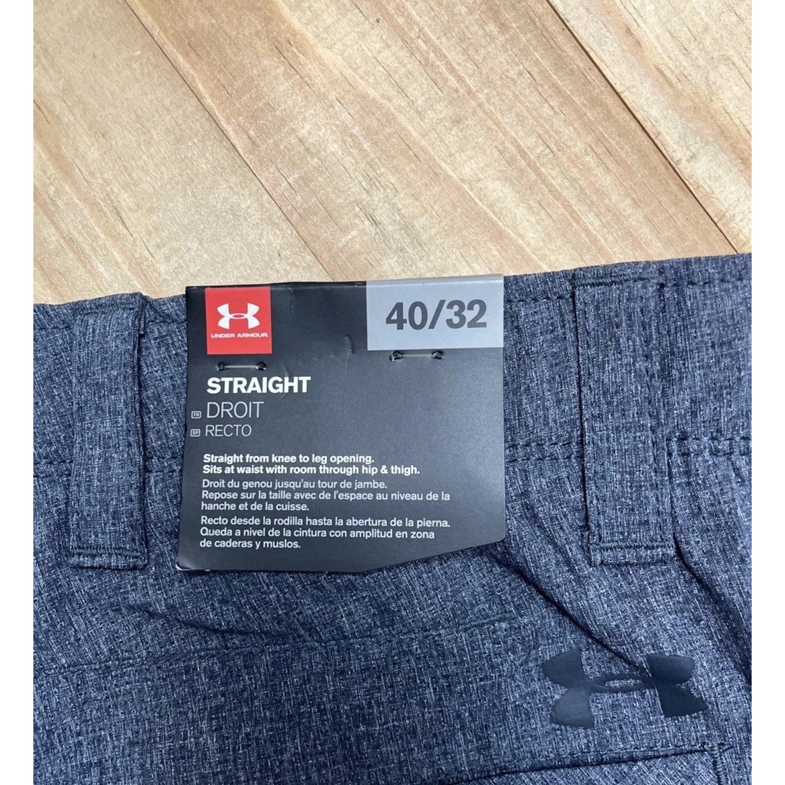 NWT Under Armour Straight Droit Recto Golf Pants Men's Gray Chino 40x32