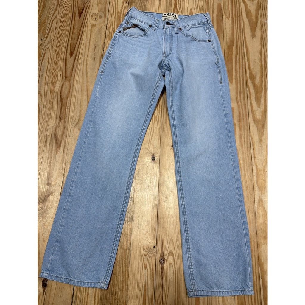 Ariat M5 Jeans Mens 28x32 Light Wash Eli Straight Leg Denim Pants Regular Fit