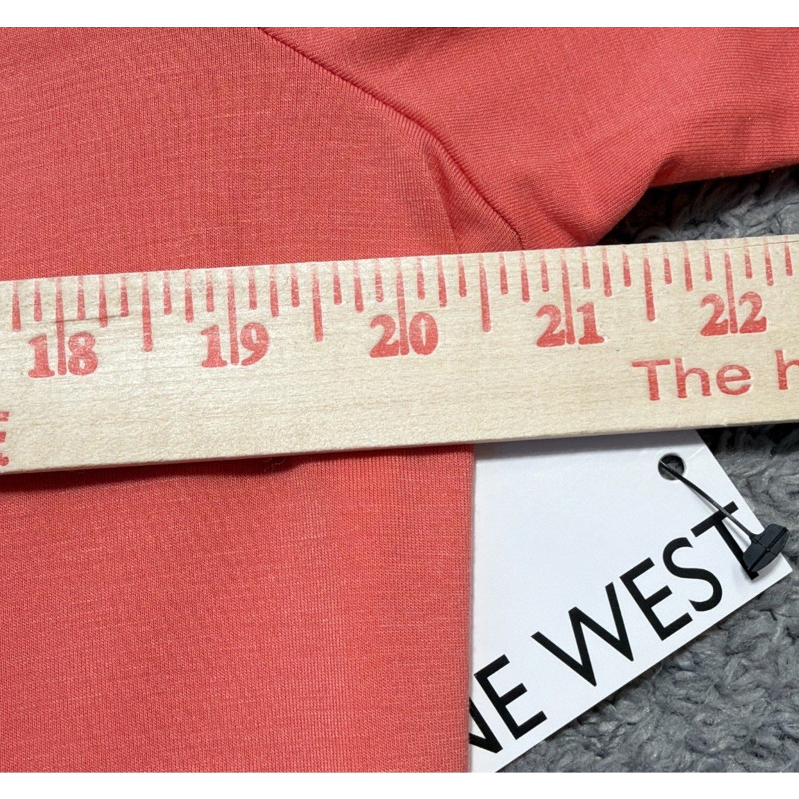 Nine West Women's Top XXL Coral Keyhole Neckline T-Shirt Style Soft Stretch NWT