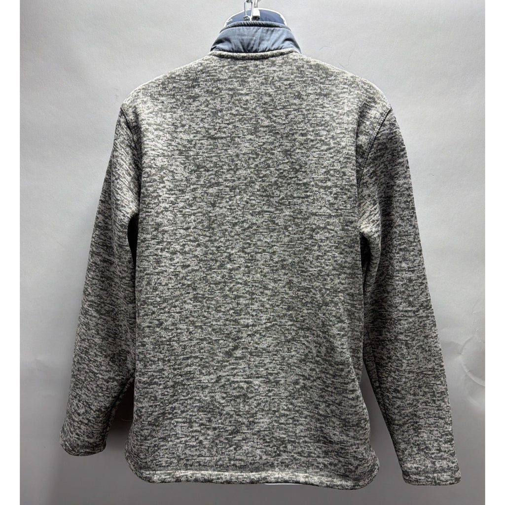 Eddie Bauer Sweater Men's M Gray Quarter Zip Radiator Fleece Pullover Outdoor