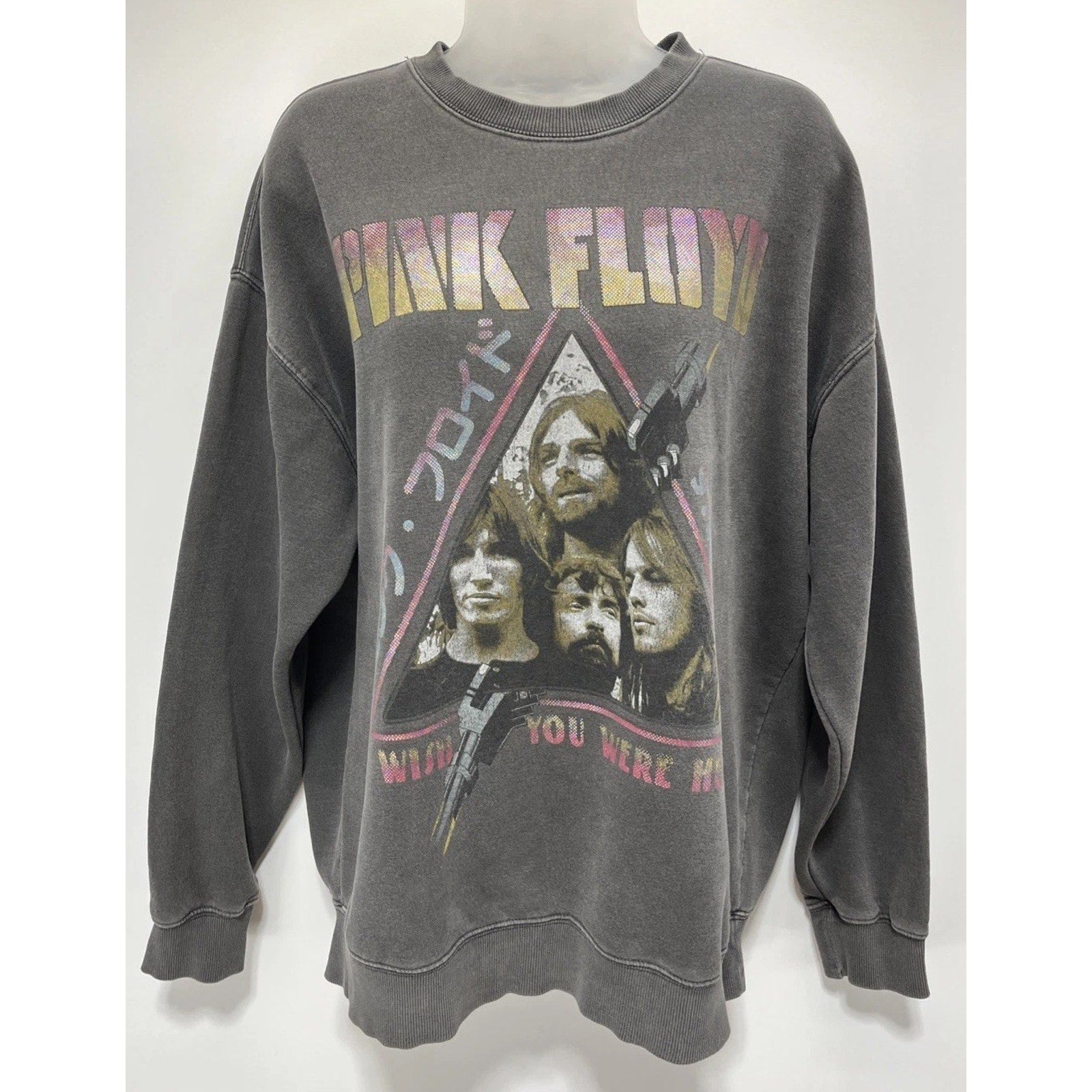 Buckle Goodie Two Sleeves Pink Floyd Oversized Sweater Size Medium