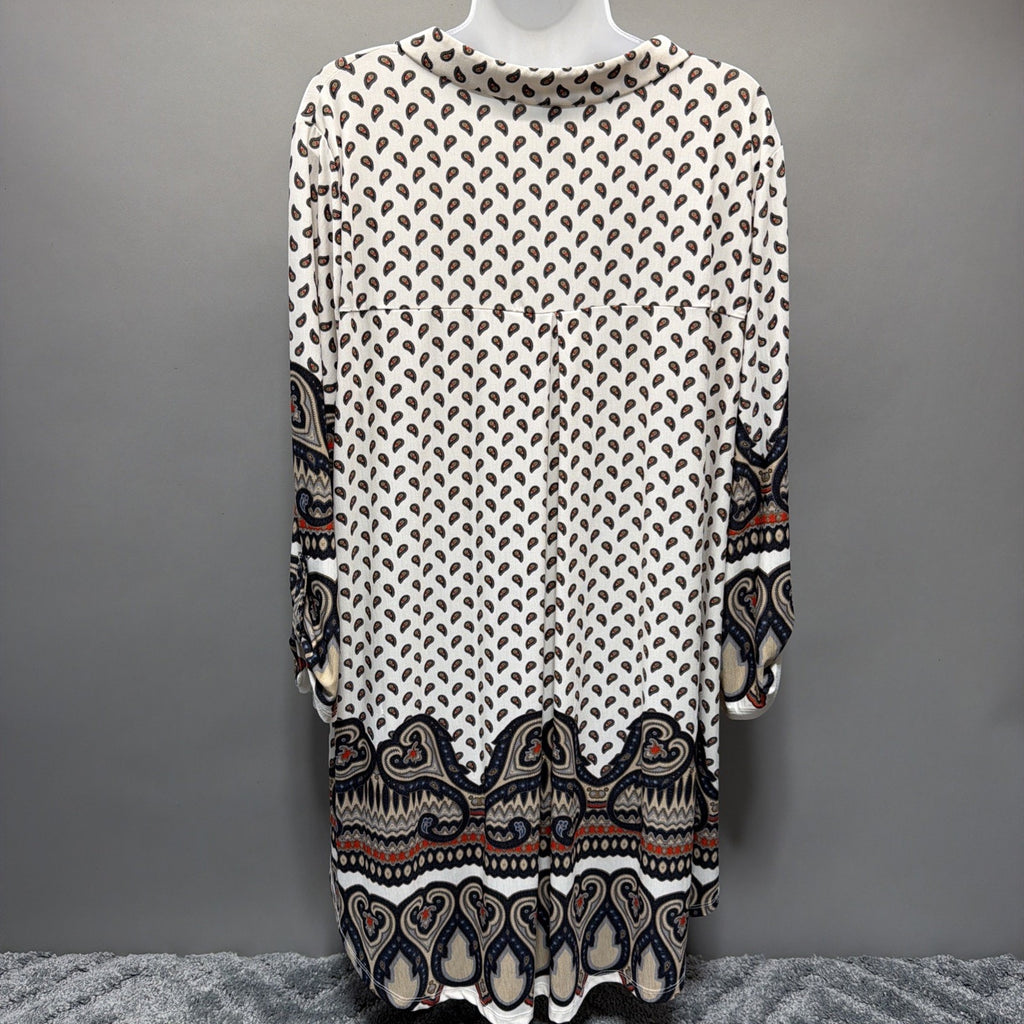 Women’s HONEYME CURVY Blouse Size XXL lightweight Paisley Tunic Top Boho Hippie