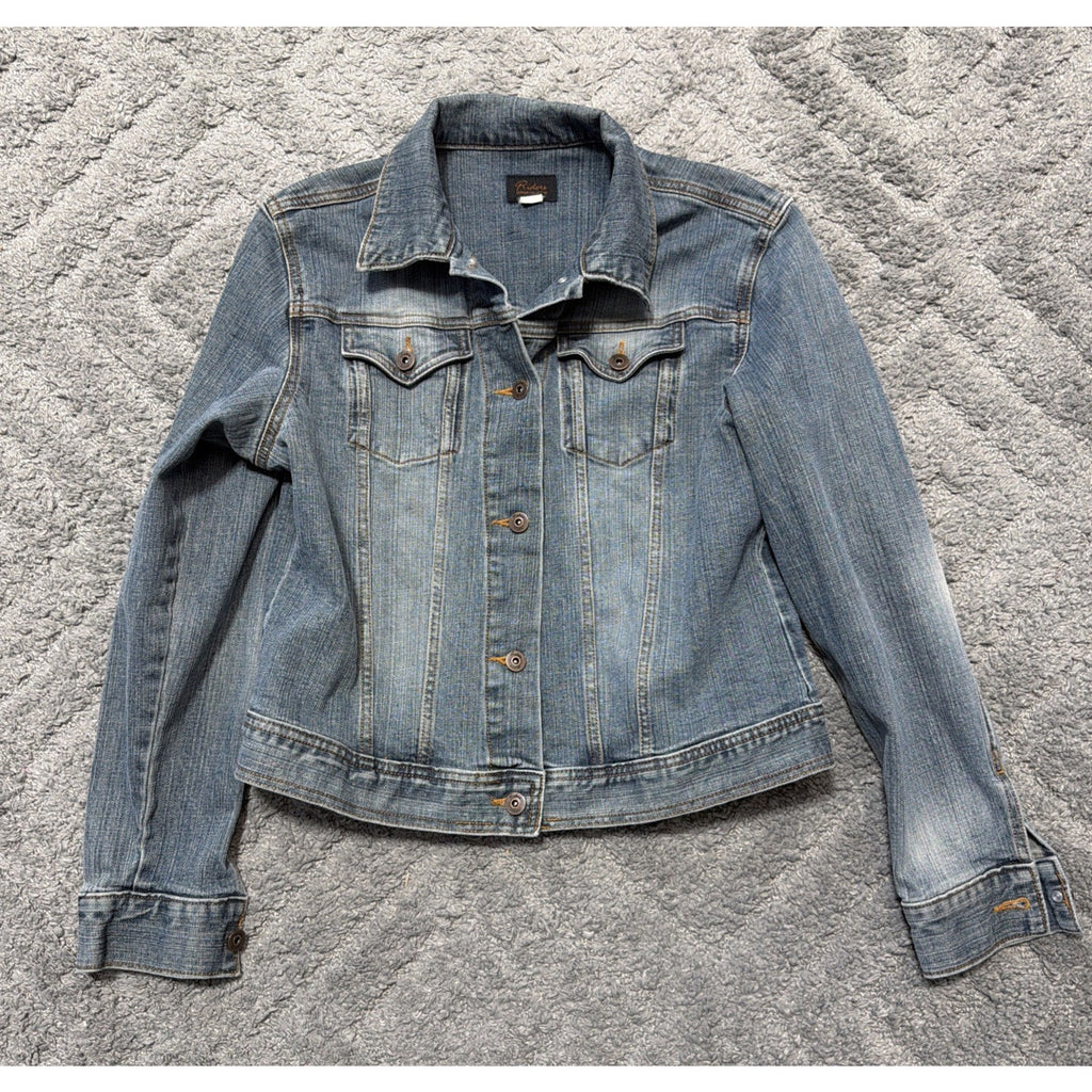 Riders Copper Collection Denim Jacket Women M Trucker Cropped Boyfriend