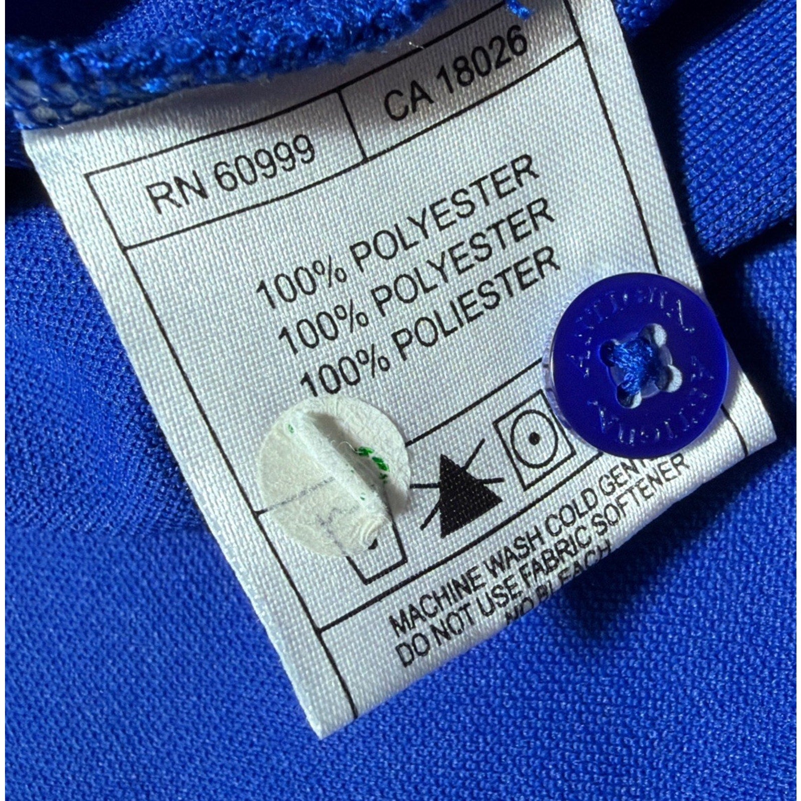 Memphis State Tigers Antigua Royal Logo Polo Golf Sz XL