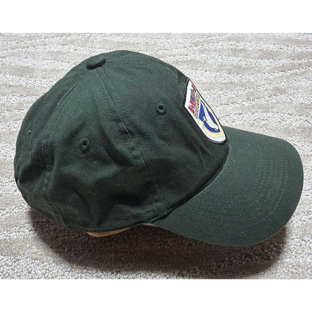 DUCKS UNLIMITED Hunter Green Adjustable Outdoor Cap Hat Vintage Logo OSFM