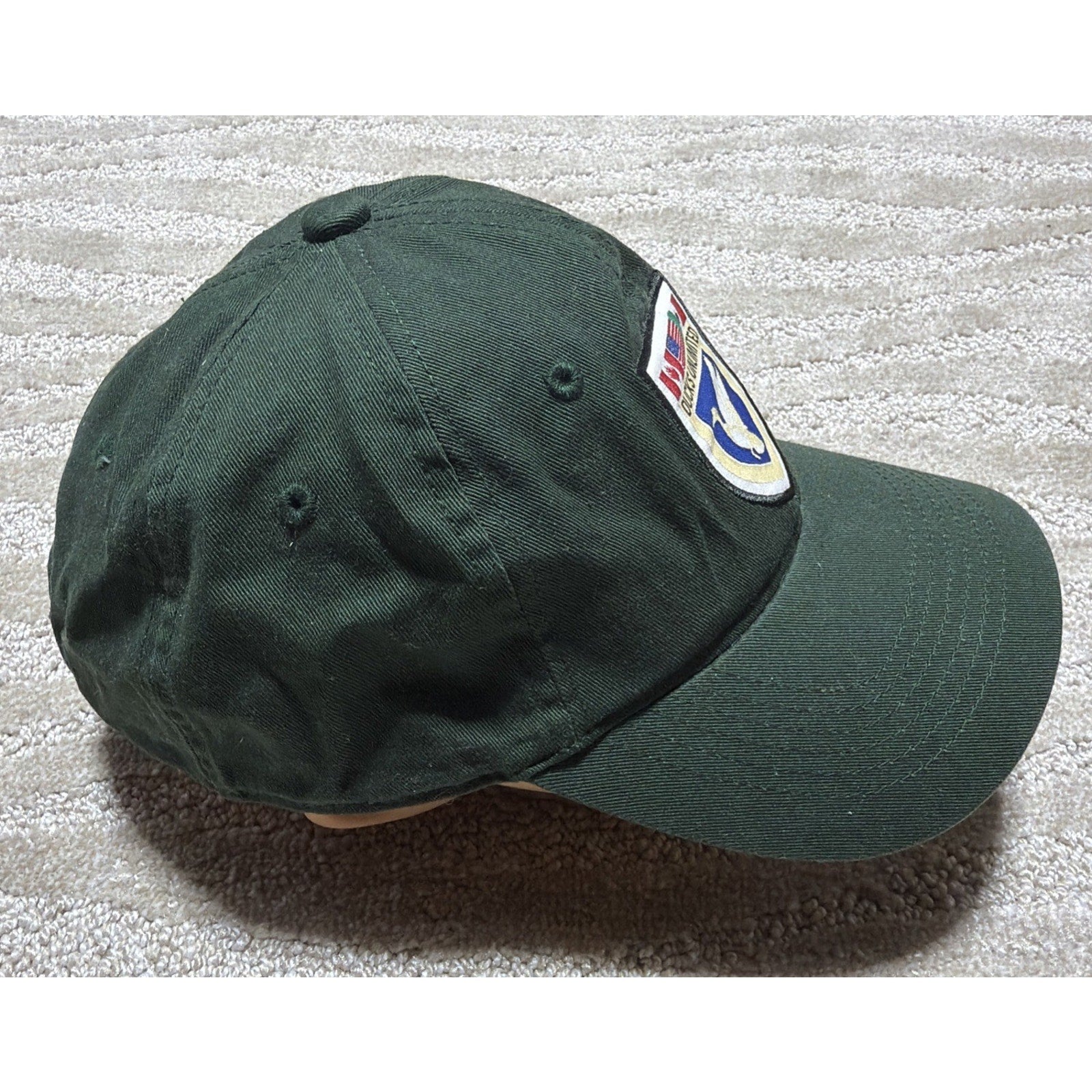 DUCKS UNLIMITED Hunter Green Adjustable Outdoor Cap Hat Vintage Logo OSFM