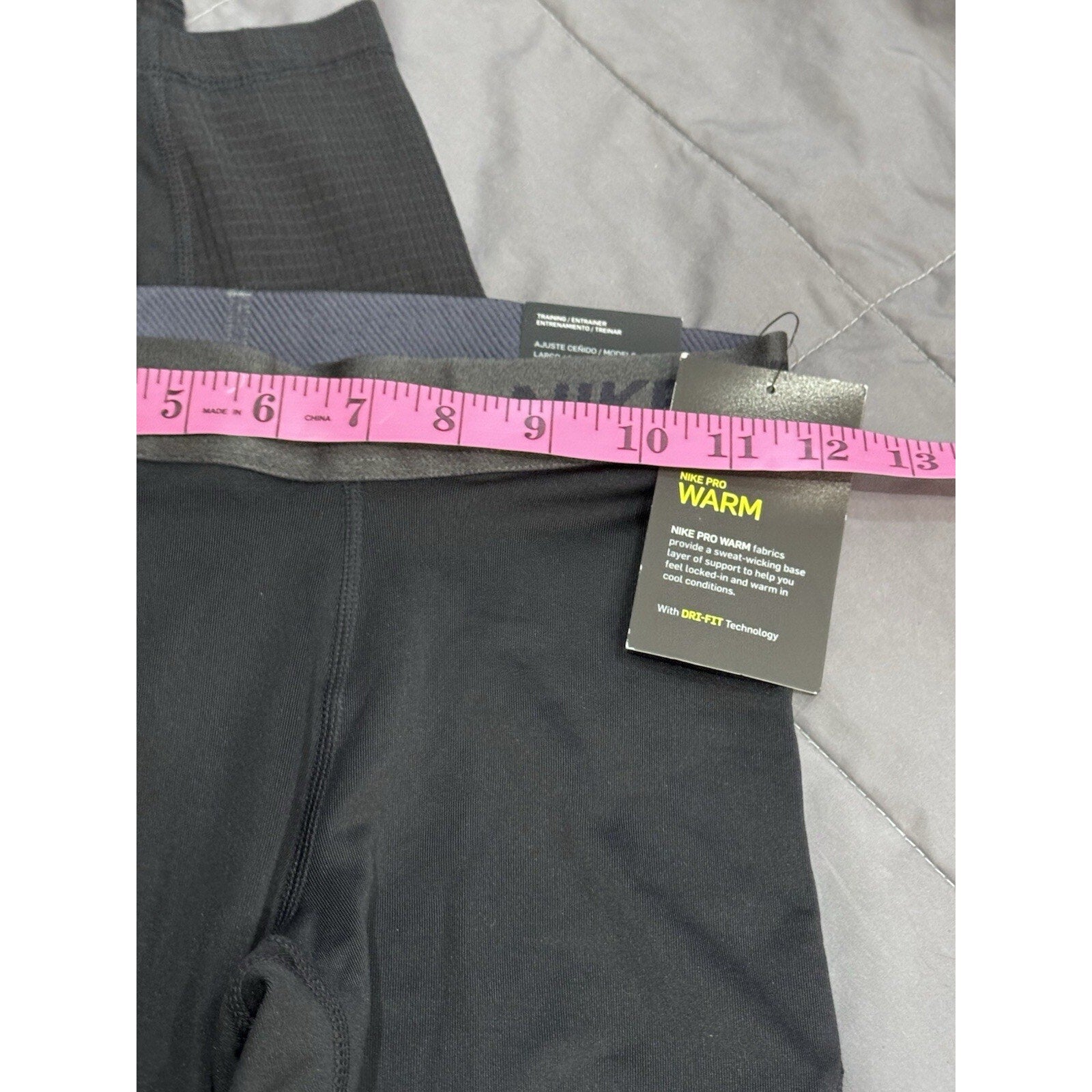 Womens Nike Pro Warm Mid-Rise Training Tights 932078-010 Black NEW Size XS